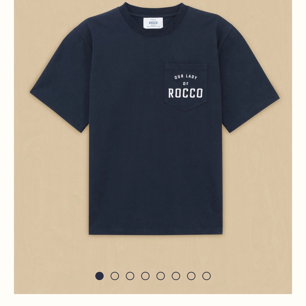Carbone Our Lady of Rocco Navy Pocket Tee Mens Medium Rare Sold Out NYC - Picture 4 of 9
